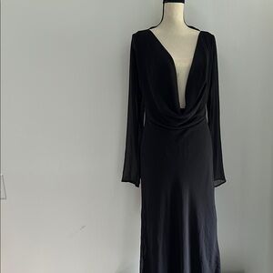 ZEBSED Zara Elegant Black Sheer Evening Dress